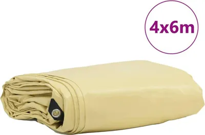 Immagine prodotto di vidaXL Telone 650g / m² Beige 4 x 6 m Tela con rivestimento in PVC