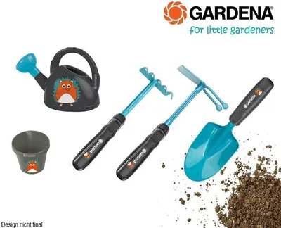 Produktbild von Happy People 16860 - Zestaw startowy Gardena od 3 lat z grabiami, łopatą, konewką i wiaderkiem do prac ogrodowych, idealny dla dziecięcych rączek