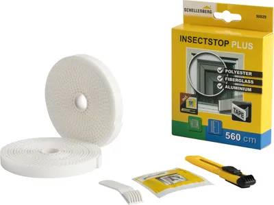 Produktbild von Schellenberg Befestigungsband Plus für Fenster mit Fiberglas- und Aluminiumgewebe, 5,6 m, weiß, 50029