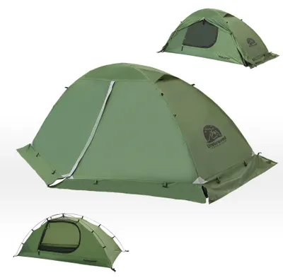 Imagen del producto de Tienda de campaña tipo cúpula, impermeable, para 2 personas, apta para 3/4 estaciones, ligera, ideal para senderismo