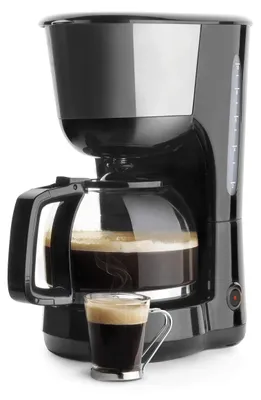 Tropfkaffeemaschine 1,25 l, 1000 W, Edelstahl, Schwarz