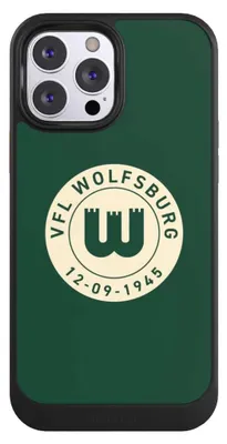 Produktbild von NIVOCASE Hülle für Apple iPhone 13 Pro Max  Handyhülle NIVOcore Case Schwarz Offizielles Lizenzprodukt VfL Wolfsburg 80 Jahre
