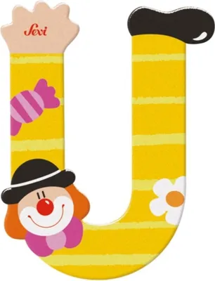 Produktbild von Sevi Buchstabe Clown u: 10 cm (81757)