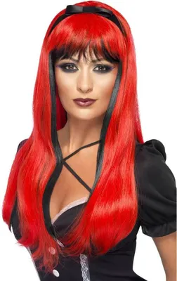 Obrázok produktu pre Smiffys - "Bewitching" parochňa pre ženy SM2770 (jedna veľkosť) (červená/čierna)