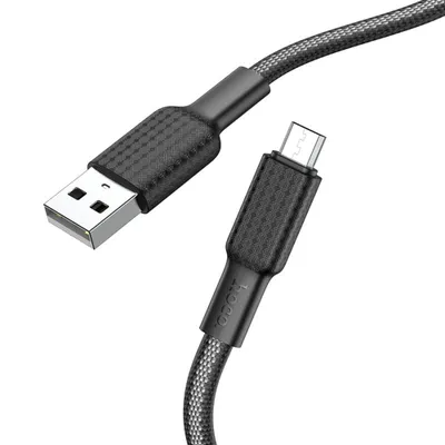 Obrázek produktu pro Kabel USB A na Micro USB Hoco 2,4A 1 m X69 černý bílý