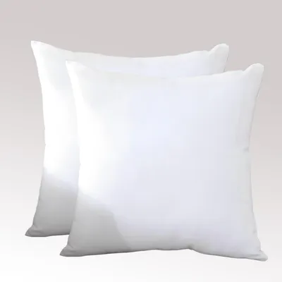 Zdjęcie produktu dla Poszewki na poduszki, 100% bawełna, 50x50 cm, białe, 2 sztuki, z zamkiem błyskawicznym