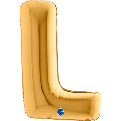 Image de Ballon gonflable lettre L or 102 cm