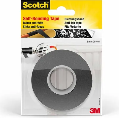 Immagine prodotto di Scotch 7100021070 Scotch selbstverschweißendes Dichtungsband schwarz 25,0 mm x 3,0 m 1 Rolle