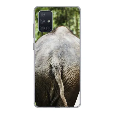 Produktbild von MuchoWow® Handyhülle Schutzhülle Hülle für Samsung Galaxy A51 Elefant - Tiere - Grau - Natur Silikon Softcase Handy Hülle - Schutzabdeckung
