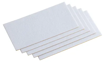 Image de Découpe de feutre autocollante, 100 x 200 mm, blanc, 5 pièces
