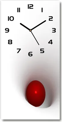 Produktbild von Wanduhr aus Glas – 30x60 cm - Glasbild - Glasuhr - Gehärtetes Glas -Abstraktionskugel