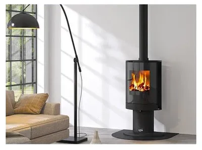 Image de Poêle à bois fonte 8kw noir - Godin - 411110NOIR - tamaris