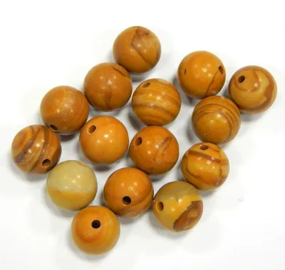 Edelsteinkugeln 6 mm, rund, 36 Stück, mit Loch zum Auffädeln