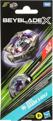 Immagine prodotto di Beyblade X Keel Shark 3-60LF trottola Booster Pack - Tipo attacco con sistema X-Celerator, G0194