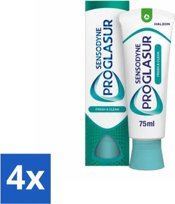 Produktbild von Sensodyne - Zahnpasta - Proglasur Fresh & Clean - Frischer Mund - 75 ml - Vorteilspack - 4 Stücke