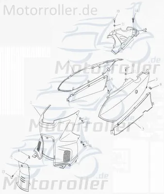 Produktbild von Adly Panther 50 Sitzbankverkleidung 50ccm 2Takt 83400-159-000 Motorroller.de Sitzverkleidung Mittelverkleidung Sitz-Verkleidung Sitzbank-Verkleidung
