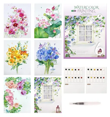 Produktbild von Aquarell-Set für Erwachsene mit Skizzenbuch und Pinsel