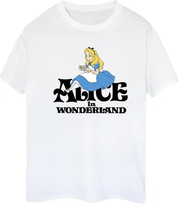 Produktbild von Disney - "Alice In Wonderland Tea Drinker" T-Shirt für Damen BI9023 (XXL) (Weiß)