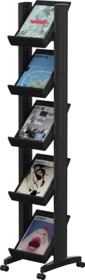Produktbild von PaperFlow 391985, Schwarz, Matte, 5 Regale, Rechteck, 350 mm, 385 mm