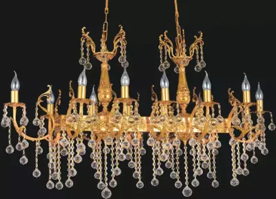 Produktbild von Deckenleuchter Luxus Kronleuchter Deckenlampe Lüster Gold Kristall Lampe