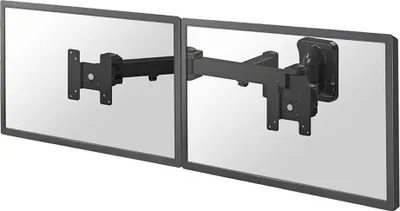 Produktbild von Neomounts FPMA-W960D Doppel Monitor-/TV-Wandhalterung 10-27" - volle Bewegung, 75 x 75 mm, 100 x 100 mm, 0 - 180°, 0 - 180°, 360°, Schwarz