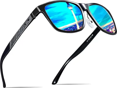 Produktbild von ATTCL Herren Polarisierte Fahren Sonnenbrille Al-Mg Metallrahmen Ultra Leicht UV400 CAT 3 CE