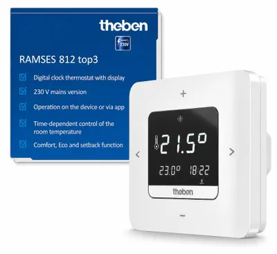 Digitale Klokthermostat 812 top3, 230 V, Bluetooth, Display