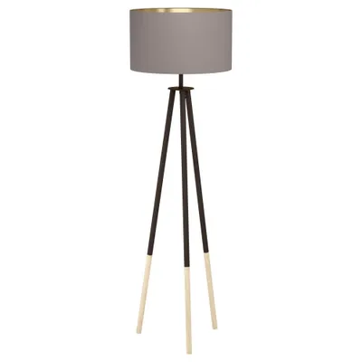 Zdjęcie produktu dla EGLO Bidford, Czarny, Drewno, Sypialnia, Salon, Stal, II, E27, 1 szt.