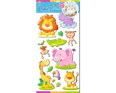 Obrázok produktu pre Samolepiace 3D dekorácie Safari