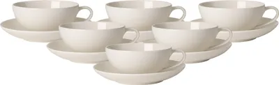 Produktbild von Villeroy & Boch For Me Teetasse mit Untertasse 110 ml 6er Set