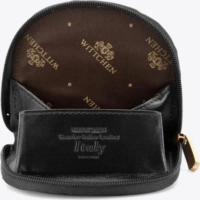 Image de Portefeuille pour homme Wittchen en cuir avec fermeture à glissière, noir, cuir naturel