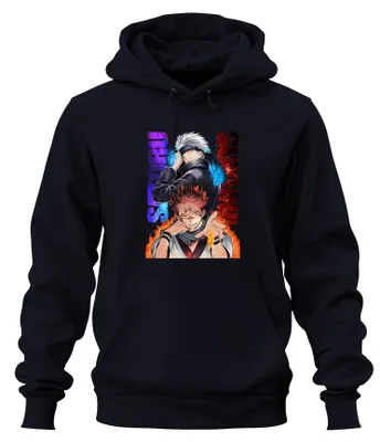 Obrázek produktu pro Jujutsu Kaisen Gojo Satoru Sukuna Flame Blindfold Gift Uni mikina s kapucí, Navy, M