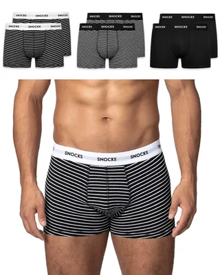 Produktbild von Snocks Boxershorts Herren aus Baumwolle, 6er Pack