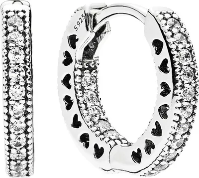 Produktbild von PANDORA Creolen "Unendliche Herzen Kreolen" Silber Zirkonia 296317CZ