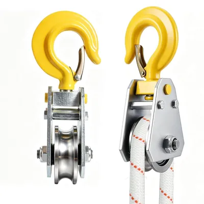 3t Katrolle mit Kugellager und Haken, für 17 mm Seile