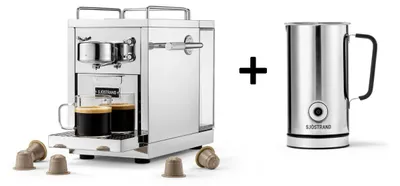 Produktbild von Sjöstrand Set Kapsel-Kaffeemaschine + Milchaufschäumer Steel