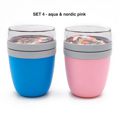 Zdjęcie produktu dla Mepal Lunchpot 2-er Set Ellipse aqua & nordic pink