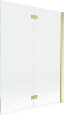 Immagine prodotto di Mexen Mist paravento per doccia 2-ante destro 130 x 150 cm, trasparente, oro spazzolato - 8A9-130-002-55-00-P