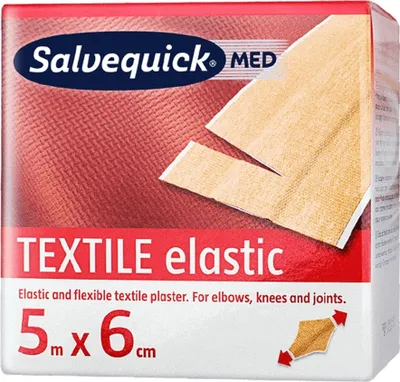 Produktbild von CEDERROTH Salvequick Textilpflaster , elastisch, 60 mm x 5 m (8910056)