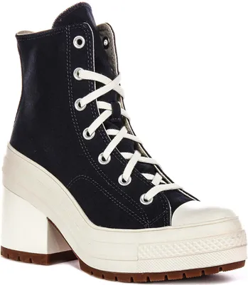 Image de Converse Chuck 70 De Luxe Heel Obsidian Femme Textile Bottines à talon Marine Blanc - 5 UK - 37.5 EU - 5M/7F US / Navy White