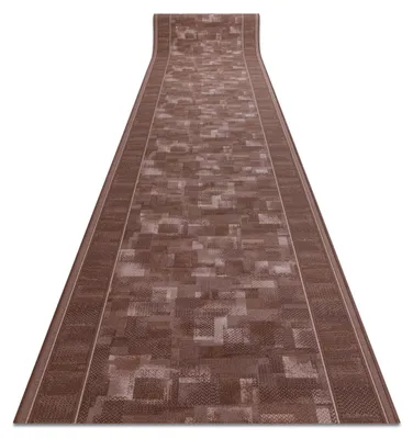 Image de TAPIS DE COULOIR ANTIDÉRAPANT TRIBE marron 100cm marron 100x620 cm