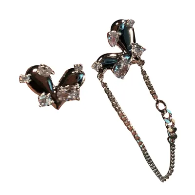 Produktbild von 1 Paar Ohrstecker Herz Kunstperlen Schmuck Koreanischer Stil Strass Ohrringe Geburtstagsgeschenke-C