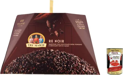 Produktbild von Tre Marie Italian Gourmet Panettone Re Noir dolce fondente mit Kakao 4 x 900g