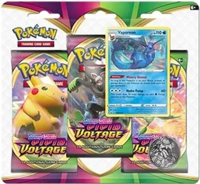Image de Pokemon Vivid Voltage: Vaporeon 3-Pack Blister