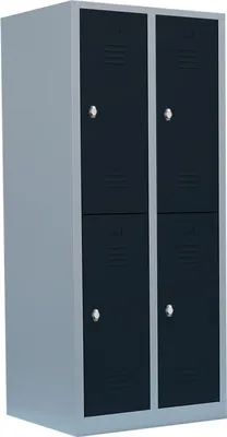 Produktbild von Spind Garderobenschrank doppelstöckig 180x80x50cm 4 Fächer 523228
