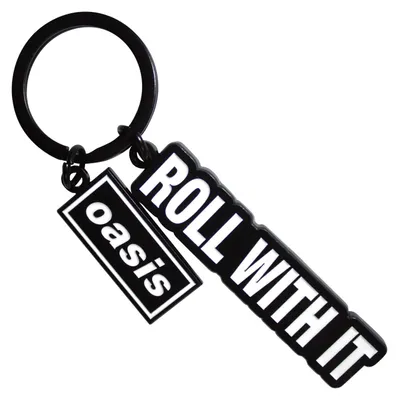 Immagine prodotto di Oasis - Portachiavi "Roll With It", logo RO15836 (taglia unica) (nero)