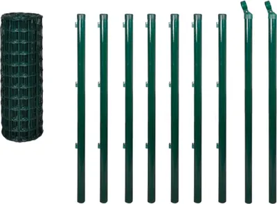 Produktbild von vidaXL Eurozaun Stahl 10x0,8 m Grün
