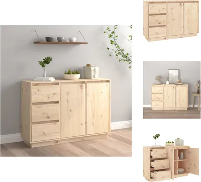 Zdjęcie produktu dla vidaXL Kredens 111x34x75 cm lite drewno sosnowe - Kredensy