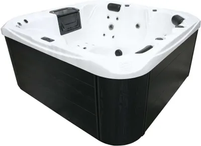 Produktbild von Outdoorwhirlpool TAHITI Sterling Silver inkl. Abdeckung und Stiege - 200 x 200 x 88cm