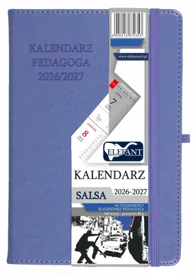 Obrázek produktu pro Kalendář pro učitele salsy, formát A5, týdenní, fialový, pro rok 2026/2027